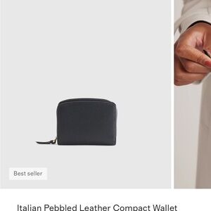 Quince Black Leather Wallet NWT